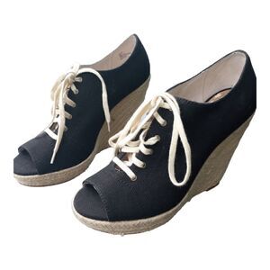- Steve Madden canvas lace up wedge espadrilles